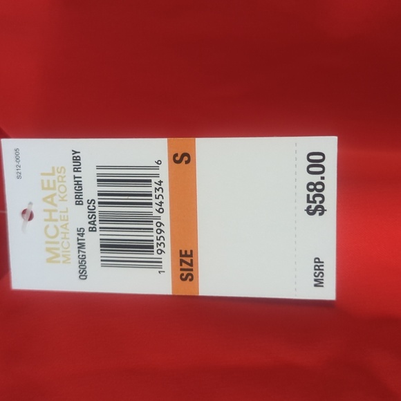 Michael Michael Kors bright ruby tank size S NWT layered look twofer - Picture 3 of 6